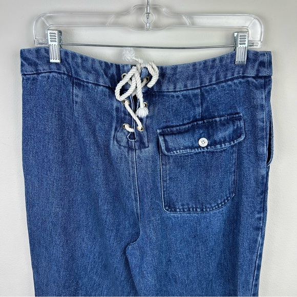J. Crew Lace-up drapey wide-leg Jean mid-rise rope tie back nautical size: 30 - Picture 9 of 12